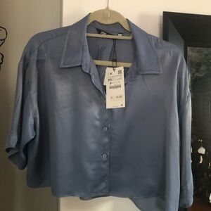 Zara crop blouse